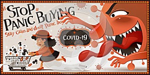 Stop panic buying banner