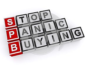Stop panic buying word blocks