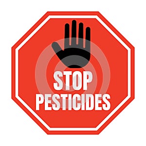 Stop pesticides symbol icon