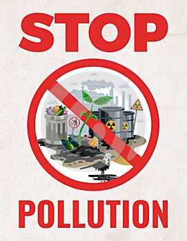 Stop Pollution Ecological Poster