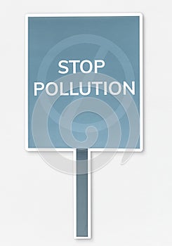 Stop pollution protest post illustration