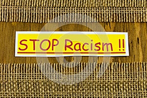 Stop racism black race discrimination human racial equality protest tolerance