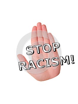 Stop racism concept