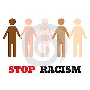 Stop racism icon poster
