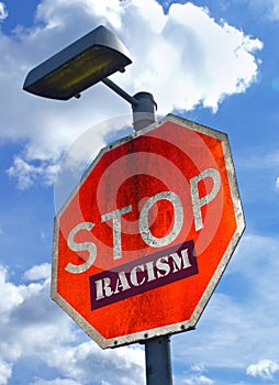 Stop Racism Sign