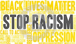 Stop Racism Word Cloud