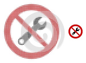 Stop Repair Halftone Dot Icon