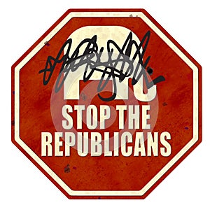 Stop Republicans Sign Logo Art photo