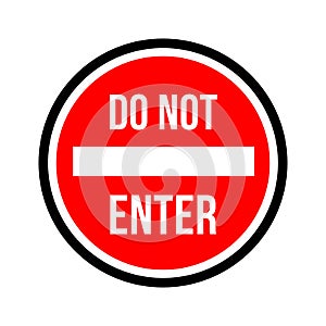 Stop Restriction Do not enter logo sign design vector icon