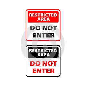 Stop Restriction Do not enter logo sign design vector icon