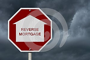 Stop Reverse Mortgage Borrowing Road Sign