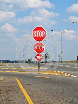 Stop on road