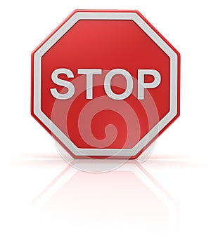 Stop road sign