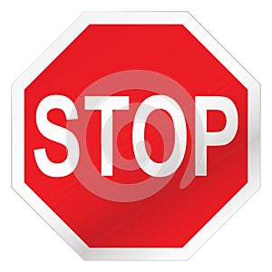 Stop road sign