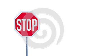 Stop road sign with no background