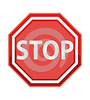 stop road sign for traffic regulation stock vector illustration