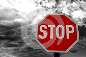 Stop Road Traffic Sign photo