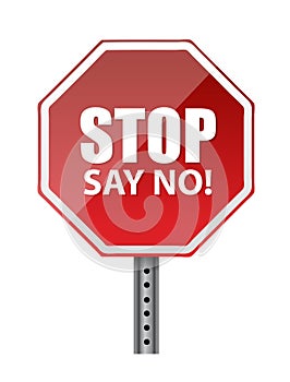 Stop, say no. illustration design