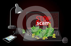 Stop scam. cheating and fraud.