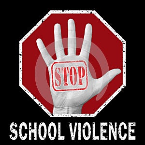 Stop school violence conceptual illustration