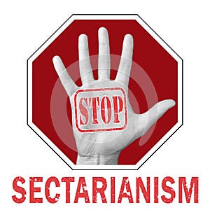 Stop sectarianism conceptual illustration photo