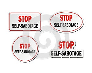 Stop self-sabotage - sticker sets