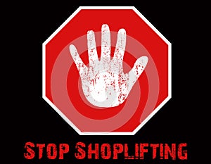 Stop Shoplifting Illustration photo