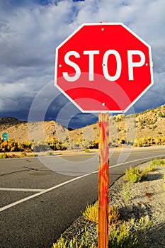 Stop sign.