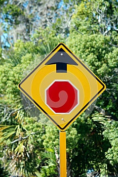 Stop sign ahead