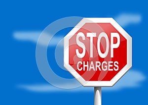 Stop sign charges photo