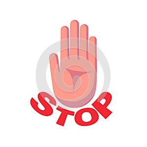 Stop sign flat icon