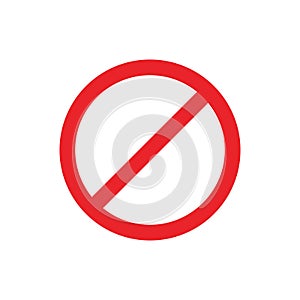 Stop Sign icon Template red vector.