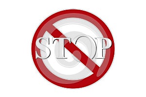 STOP sign icon for use everything isolated on white background. Have clipping path selection