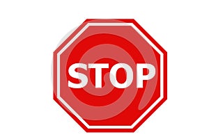 Stop sign icon on white background.