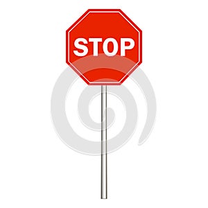 Stop sign icon . White background. Vector illustration.