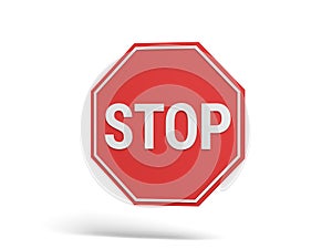 Stop sign. Isolated.