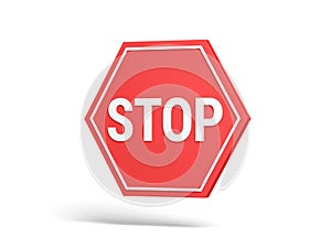 Stop sign. Isolated.