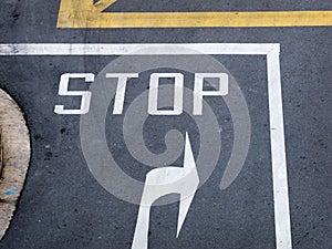 Stop sign at road junction