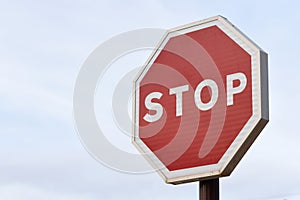 Stop sign on a street photo