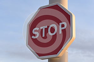 Stop sign on a street photo