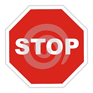 Stop sign, traffic sign, road signalization, vector icon