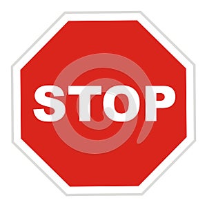 Stop sign, traffic sign, road signalization, vector icon photo