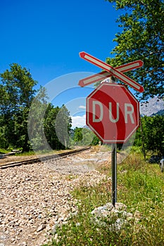 Stop sign, Train gate