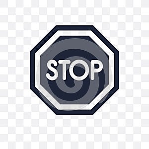 Stop sign transparent icon. Stop sign symbol design from Traffic