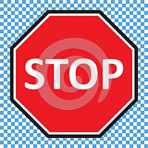 Stop sign vector