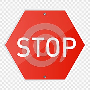 Stop sign . Vector illustration.
