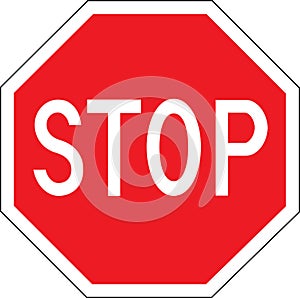 Stop sign vector illustration