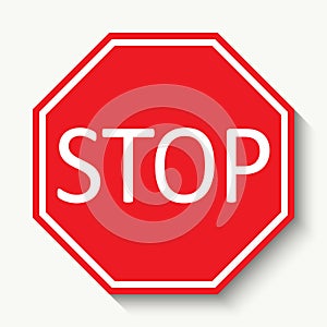 Stop sign. Vector illustration.