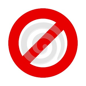 Stop sign vector no entry symbol