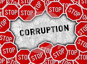 Stop sign and word corruption